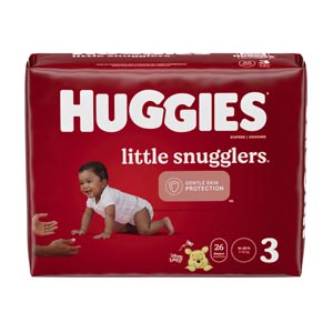 [49698] Kimberly-Clark Consumer Little Snugglers, Size 3, Jumbo Pack, 26/pk, 4 pk/cs