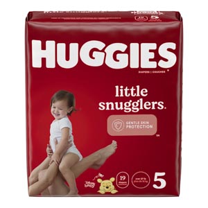 [49706] Kimberly-Clark Consumer Little Snugglers, Size 5, Jumbo Pack, 19/pk, 4 pk/cs