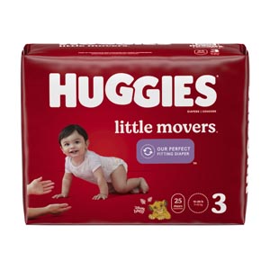 [49678] Kimberly-Clark Consumer Little Movers, Size 3, Jumbo Pack, 25/pk, 4 pk/cs