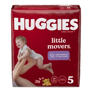 [49680] Kimberly-Clark Consumer Little Movers, Size 5, Jumbo Pack, 19/pk, 4 pk/cs