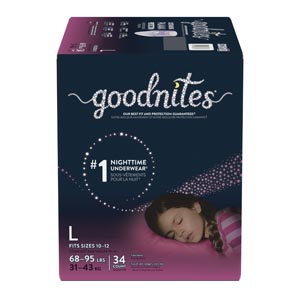 [53361] Kimberly-Clark Consumer Youth Pants, Girl, Large, Giga, 34/pk, 1 pk/cs