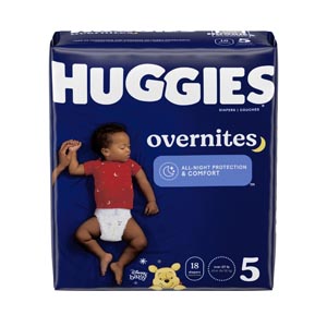 [49540] Kimberly-Clark Consumer Overnites, Size 5, Jumbo Pack, 18/pk, 4 pk/cs