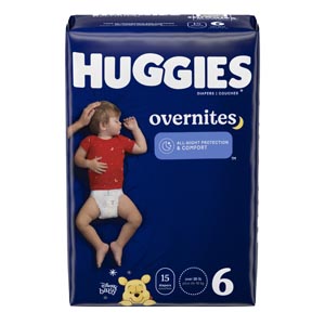 [49541] Kimberly-Clark Consumer Overnites, Size 6, Jumbo Pack, 15/pk, 4 pk/cs