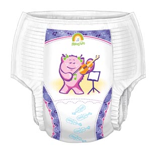 [70063GA] Training Pants, Girl, Medium, 2T/3T (18-34 lbs), 26/bg, 4 bg/cs
