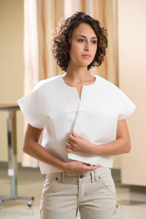 [44504] Graham Medical Exam Cape, TPT, 30" x 21", White (70 cs/plt)