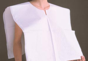 [918230] Exam Cape, Poncho Style, 3-Ply T/P/T, White, 22" x 20"