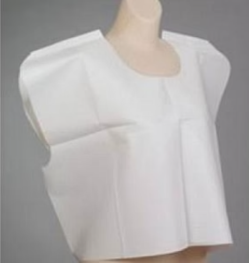 [910315] Exam Cape, White, 30" x 21", 3-Ply, Latex Free (LF)
