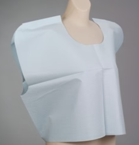 [913] Exam Capes, Tissue/Poly/Tissue, Blue (40 cs/plt)