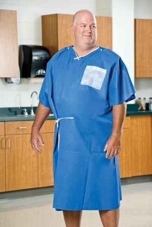 [50756] Graham Medical AmpleWear® Gown, 40" x 50", Blue, up to Size 9x