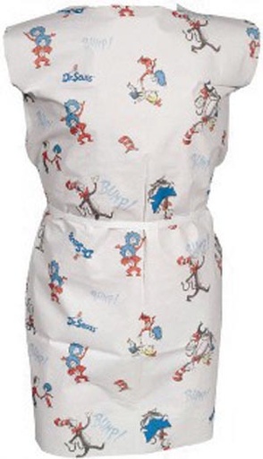 [910416] Fabricel Gown, Pediatric, White, 21" x 36", T/P/T