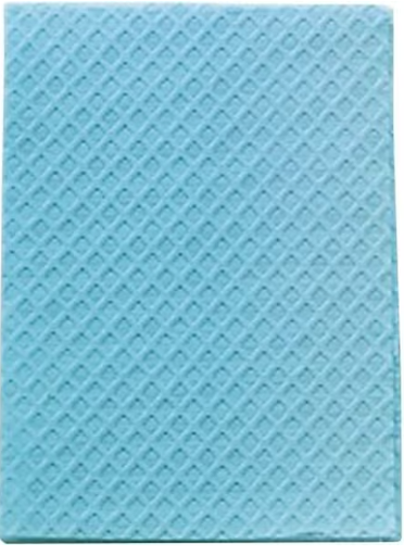 [9810867] Diamond Embossed Towel, 13" x 18", 2-Ply Tissue/ Poly, Blue