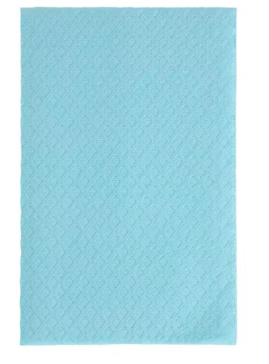 [919403] Bib, 13" x 18", 3-Ply + Poly, Diamond Emboss, Blue