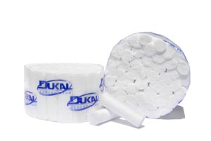 [27101] Cotton Rolls, #2 Medium, 1.5" x 3.75" (3/8"), 50/rl, 2000 rls/bx (12 cs/plt)