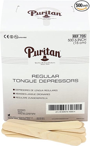 [25-950] First Aid Only/Acme United Corporation Puritan Northern Birch Tongue Depressors, 6"