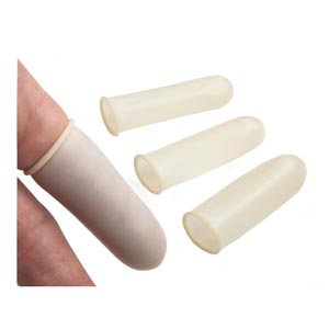 [4423L] Latex Finger Cots, Non-Powdered, Large