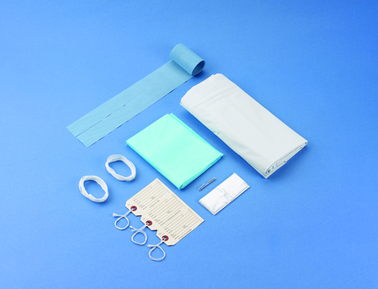 [924] Busse Hospital Disposables, Inc. Post Mortem Kit, White with Black Curved Zipper