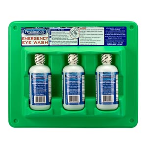 [24-308] First Aid Only/Acme United Corporation Eyewash Station, 8oz, Triple Screw Cap Bottle