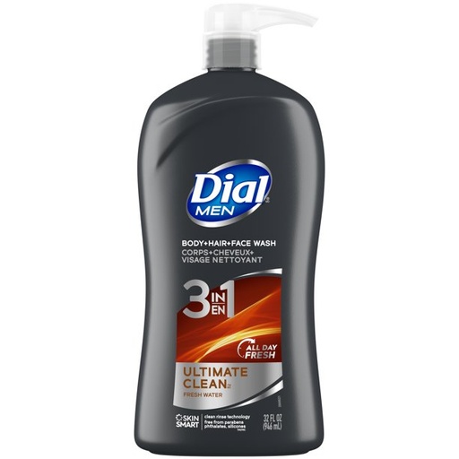 [1700011869] Dial Corporation Hair & Body Wash, Dial for Men, Ultimate Clean, 32 oz, 4/cs