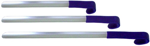 [33002] Shoehorn, Stainless Steel, Curved, Vinyl Grip, X-Long, 24"L (051164)