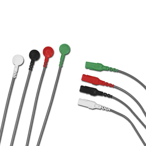 [FSP40-003R] Conmed 40 inch FSR Series Snap Shielded Safety Leadwire, White/Red/Black, 3/Pack