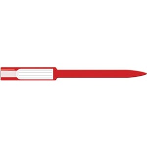 [8544] Wristband, Adult/ Pediatric, Insert, Self Adhesion, Sealing, Soft Vinyl, Red, 250/bx