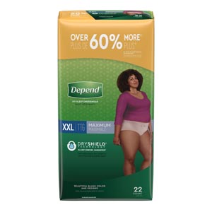 [53306] Underwear, Maximum Absorbency, 2X-Large, Women, Blush, 22/pk, 2 pk/cs 