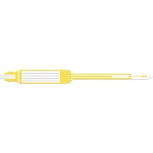 [7546] Wristband, Adult, Insert, Self Adhesion, Tri-Laminate, Mega Wide, Yellow, 250/bx