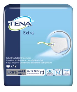 [72425] Protective Underwear, Unisex, X-Large, 55" - 66" Hip Size, White, 12/pk, 4 pk/cs