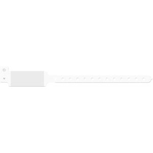 [3121C] Wristband, Adult/ Pediatric, Imprinter Tri-Laminate, Custom Printed, White, 500/bx