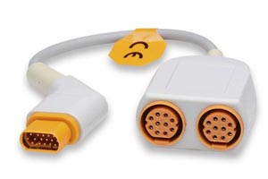 [IC-S-SM1/20] IBP Adapter Cable Round, 10-Pin Connector, Keyed, Draeger Compatible w/ OEM: 5731281