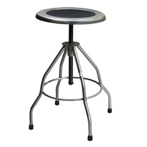 [1027745000] Clifton Revolving Stool, 15" Diameter, Stainless Steel Seat, (4) Leg, Crutch Tips