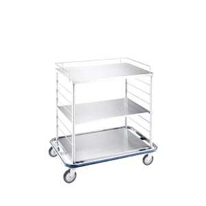[2410396000] Open Case Cart 42"W x 40 3/4"H x 29"D, (2) Adjustable Stainless Steel Solid Shelves