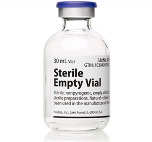 [00409581631] Empty Vial, 30 ml, Glass, Sterile, 25/pk (Rx)