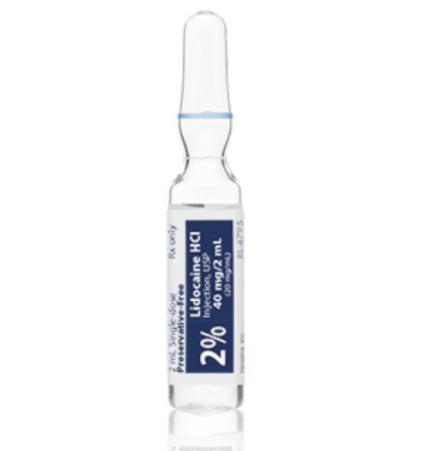 [00409428201] Lidocaine Hydrochloride Injection, USP, 20 mg/ml, 2 ml Glass Ampul, 25/bx (Rx)