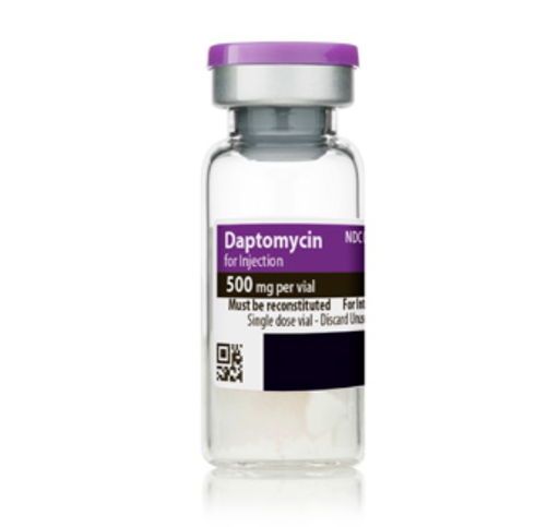 [00409012201] Daptomycin for Injection, 500 mg Standard Glass Vial (No Refrigeration Required) (Rx)