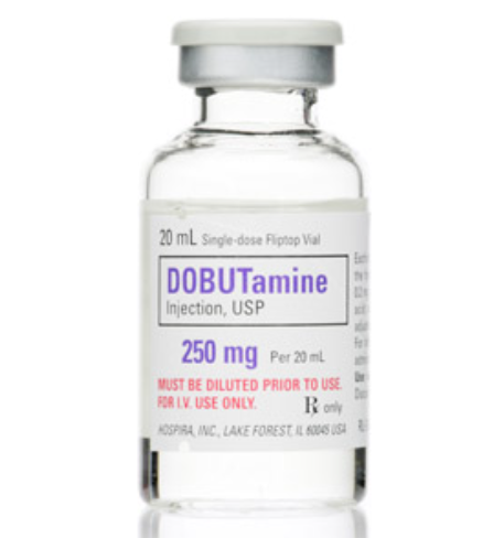 [00409234401] Dobutamine Injection, USP, 12.5mg/ml, 20ml Vial, Single Dose, Glass Fliptop Vial (Rx)