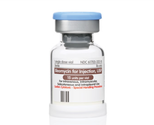 [61703033218] Bleomycin for Injection, USP, 15IU, 10ml Single Dose Onco-Tain Glass Fliptop Vial (Rx)
