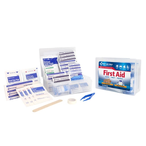 [59695] First Aid Only Clean & Protect Everyday Emergency First Aid Kit with Plastic Case