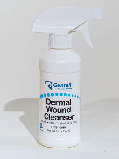 [GEN-10080] Gentell Dermal Wound Cleanser, 8oz, Spray Bottle, 6/cs