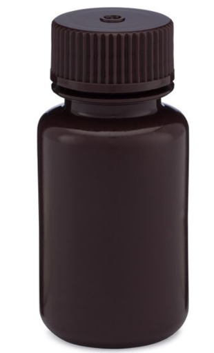 [7010060AM] Diamond RealSealBottle, Wide Mouth Round, Amber HDPE with Amber PP Closure, 60mL, 12/bg