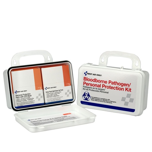 [3065] First Aid Only Bloodborne Pathogen (BBP) Unitized Spill Clean Up Kit with CPR and Plastic Case