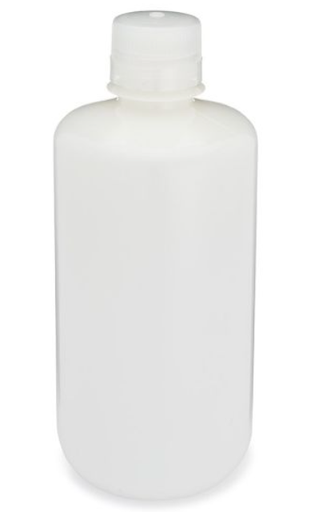 [7061000] Diamond RealSealBottle, Narrow Mouth Boston Round, HDPE with PP Closure, 1000mL, 6/bg