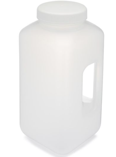 [7164000] Diamond RealSealBottle, Wide Mouth with Handle, Square, PP with PP Closure, 4L