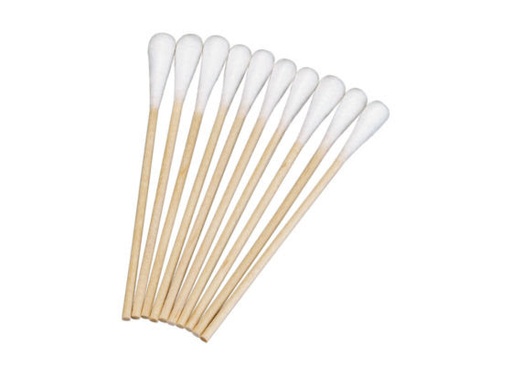 [807] AMD-Medicom SB Swabs, 6in, Cotton Tip, ST, WH, 2/pch, 100pch/bx