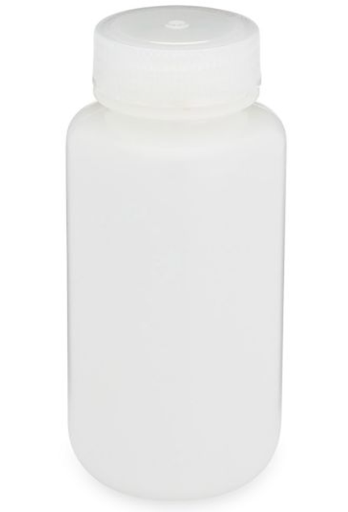 [7010250] Diamond RealSealBottle, Wide Mouth Round, HDPE with PP Closure, 250mL, 12/bg
