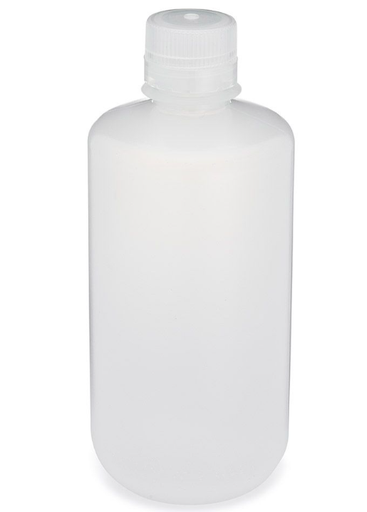 [7051000] Diamond RealSealBottle, Narrow Mouth Boston Round, PP with PP Closure, 1000mL, 6/bg