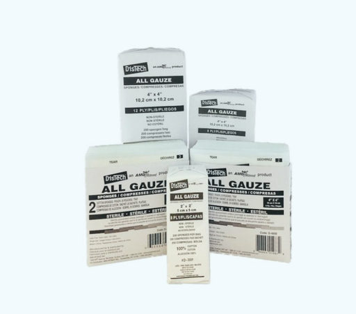 [D-2800] AMD-Medicom Gauze Sponge, 2" x 2", 8-Ply, Sterile, 2s, 50/bx, 30 bx/cs