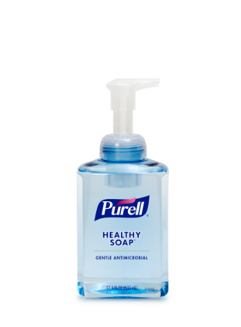 [5019-04] Purell Healthy Soap 0.5% PCMX Antimicrobial Foam, 17.4 fl oz Pump Bottle, 4/cs