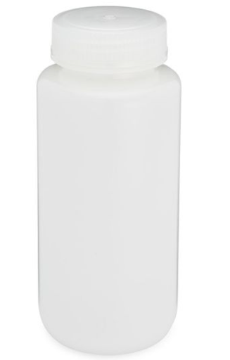 [7010500] Diamond RealSealBottle, Wide Mouth Round, HDPE with PP Closure, 500mL, 12/bg