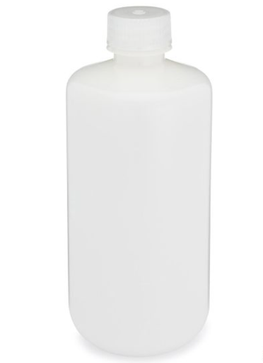 [7060500] Diamond RealSealBottle, Narrow Mouth Boston Round, HDPE with PP Closure, 500mL, 12/bg